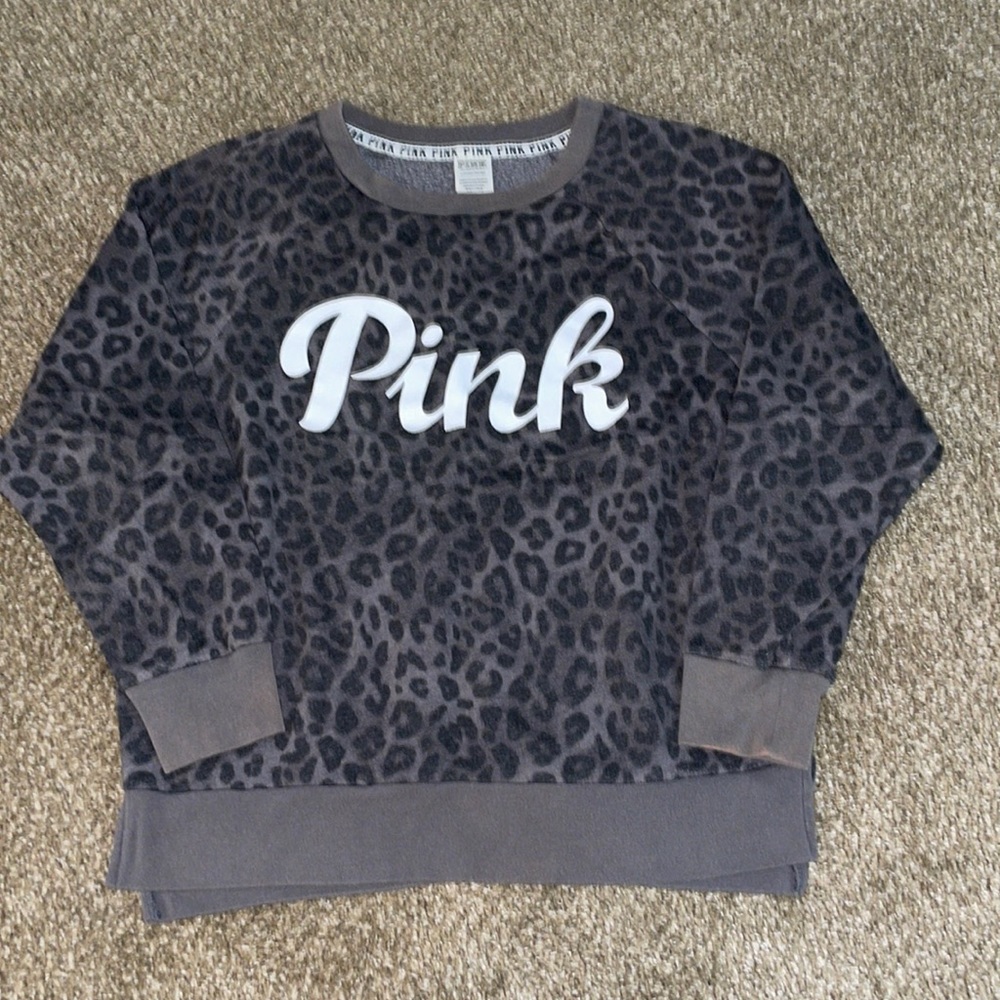Leopard print long sleeve PINK top